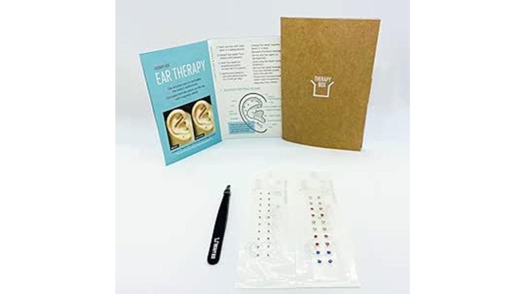 luxurious therapy box for acupuncture with swarovski ear seeds
