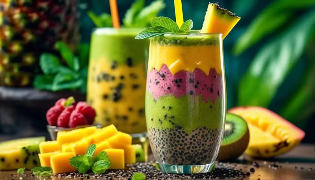 refreshing and nutritious tropical smoothie
